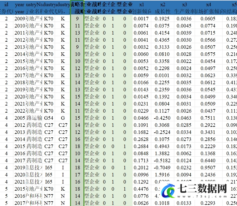 2004—2022年上市公司企业战略激进度数据-七三数据网