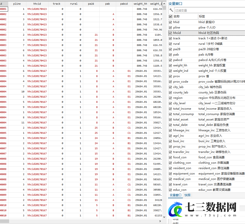 2011-2019年中国家庭金融调查数据CHFS-七三数据网