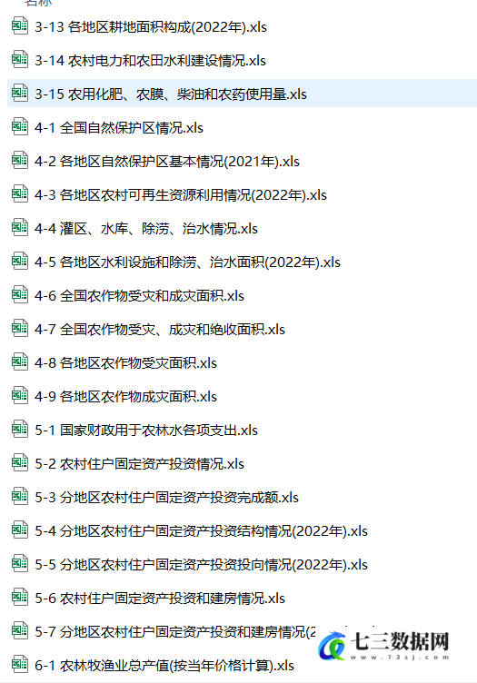 2023年中国农村统计年鉴数据-七三数据网